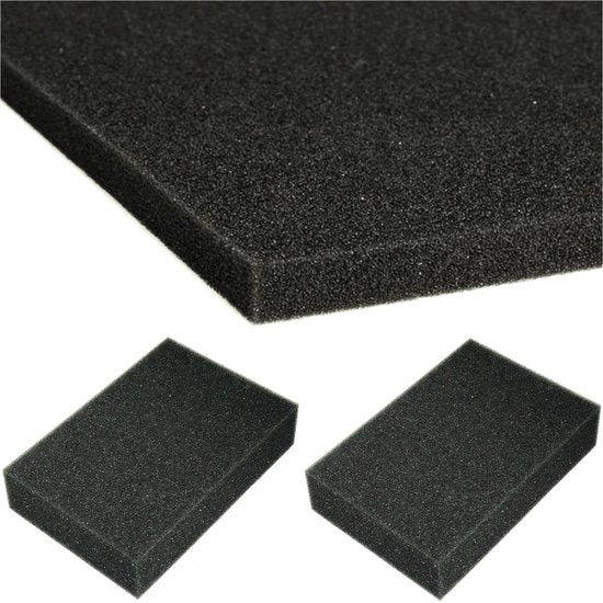 Pannelli di espansione a poliuretano - Densità 25 kg/m³ - Rivestimento - Protezione - Isolamento acustico - Isolamento termico - Facile da pulire - Grigio scuro (30 x 20 x 2 cm, 2 pezzi) - Piastra espansione