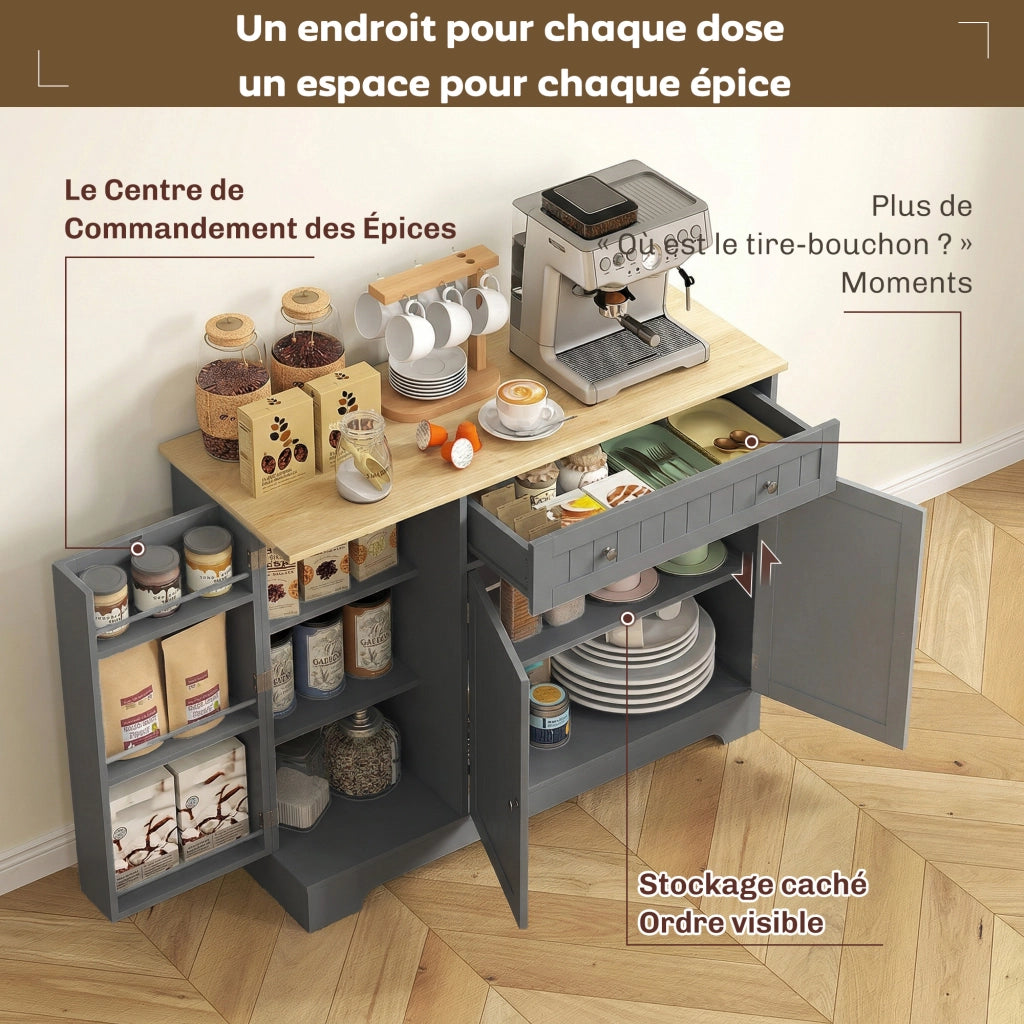Armadio da cucina ¨C zephmum ¨C grigio 105x40x83