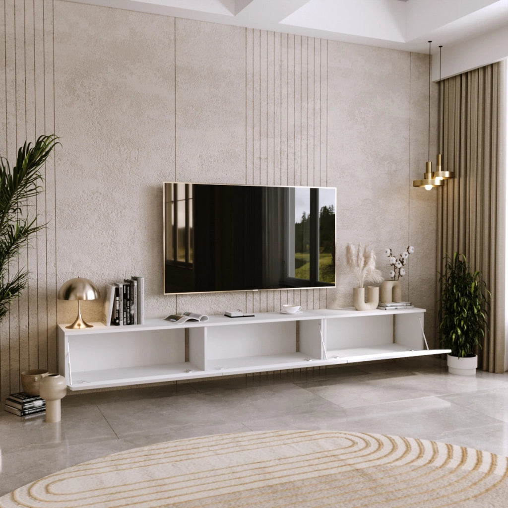 Mobile TV Sospeso Nicole 80 cm Bianco