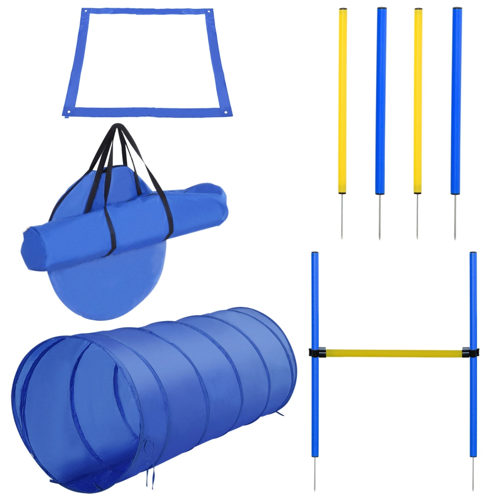 Set Agilit¨¤ per Cani ¨C Minimal ¨C Blu e Giallo