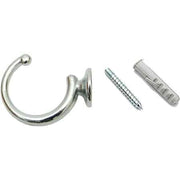 GANCETTO PER TENDAGGI LEGGERO 40 mm - Cromo - blister 2 pezzi
