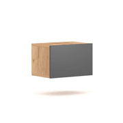 Piccolo mobiletto sospeso BRACA in quercia e grigio antracite 40cm