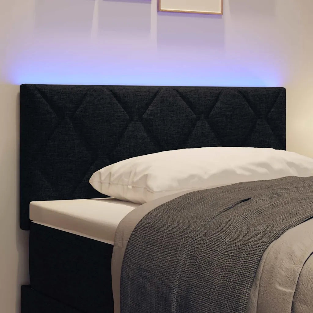 Testiera LED Nero 100 cm Tessuto 3338202