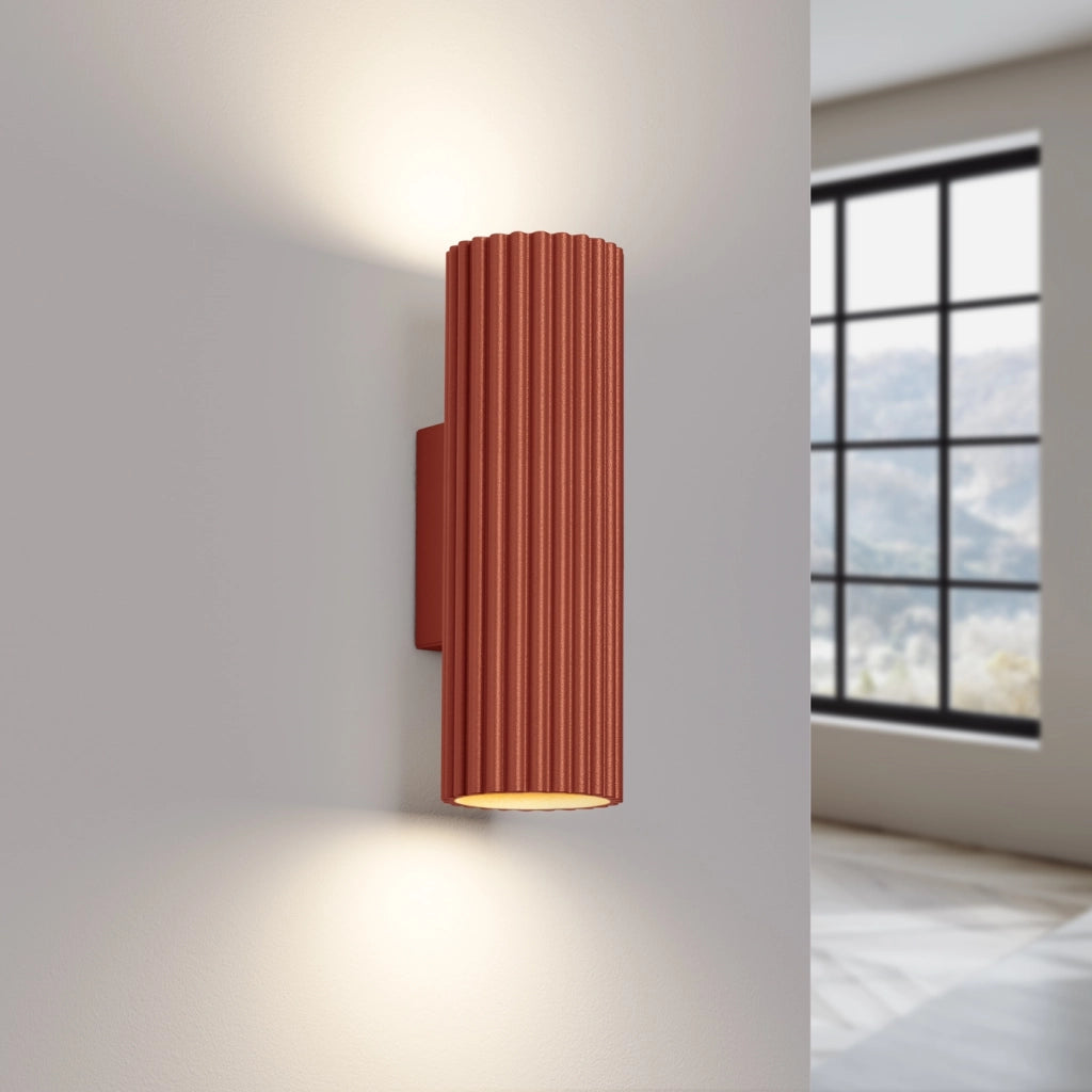 Lampada da parete KARBON 20 rosso ocra