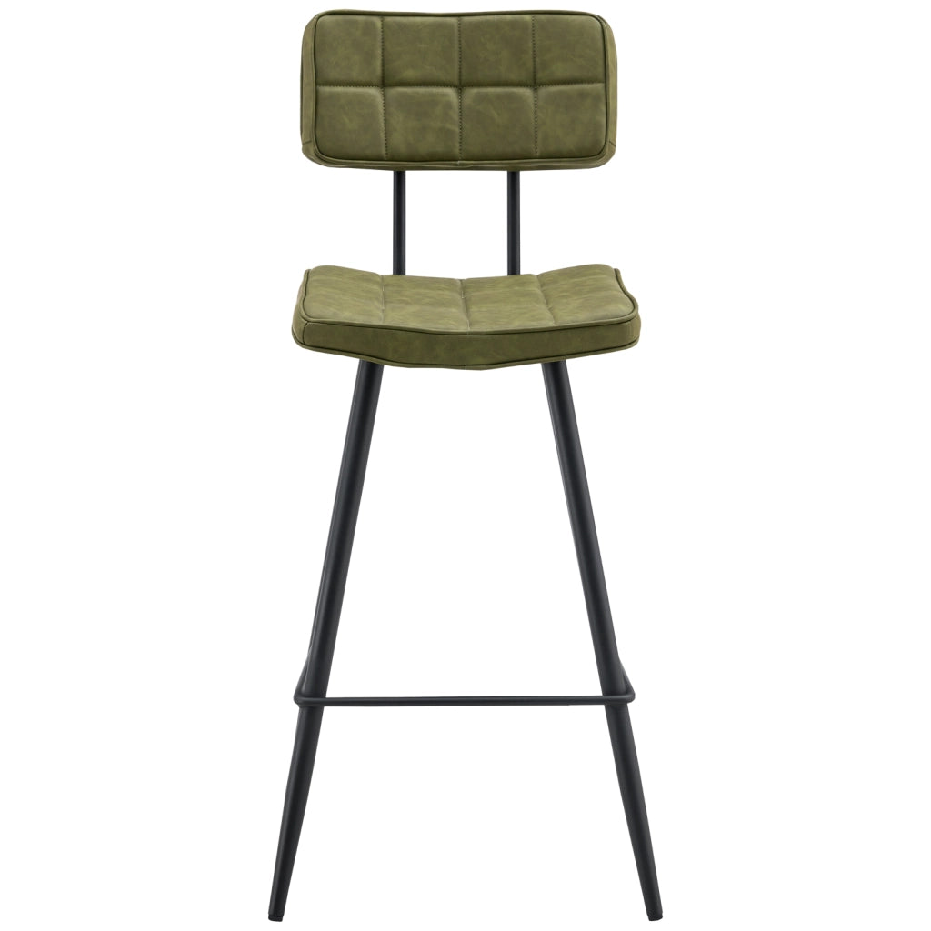 Set di 2 sgabelli da bar in similpelle verde FERNAND