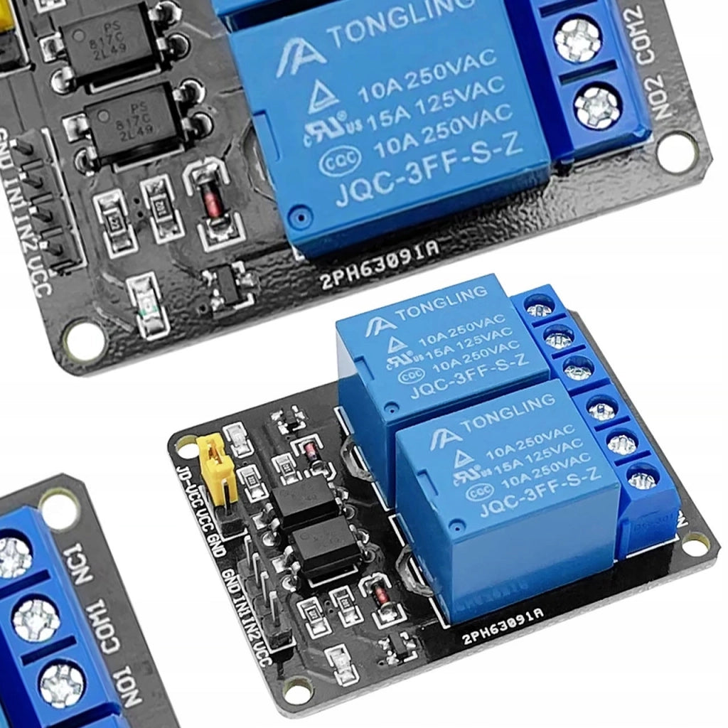 Modulo Relè a 2 Canali 24V per Arduino – Isolamento Ottico, SPDT, 10A | Automazione e Robotica