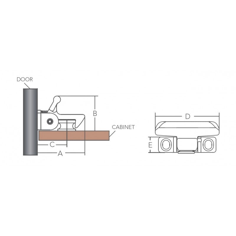 CHIUSURA AUTOMATICA STAINLESS STEEL PADDLE LATCH