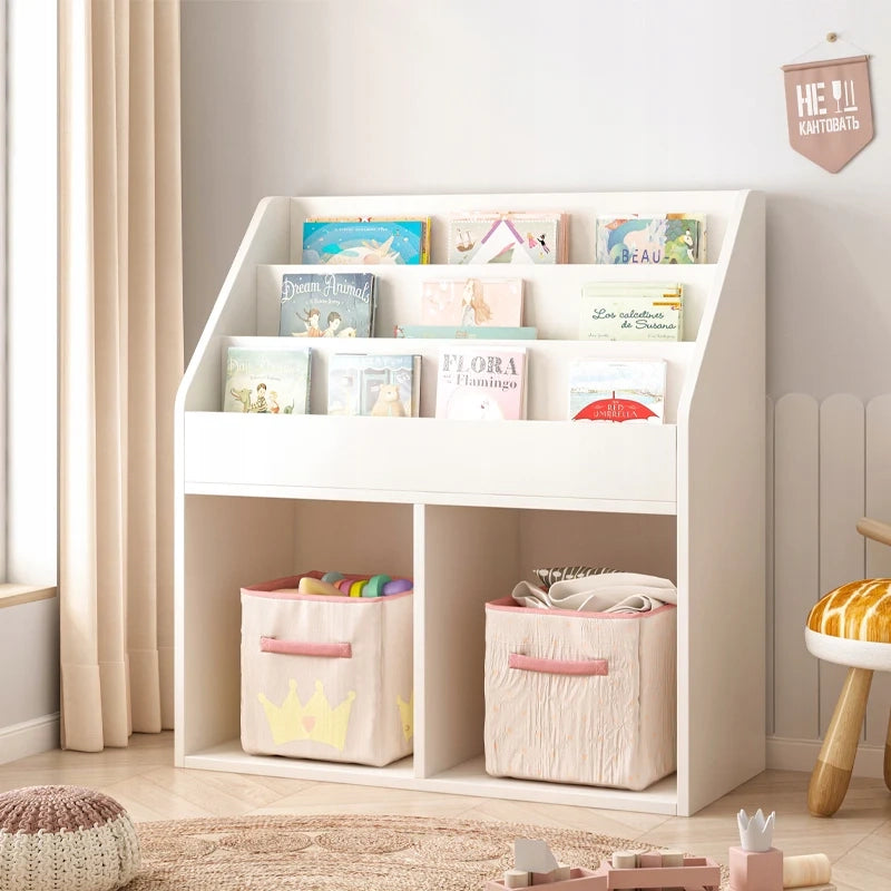Libreria per bambini, portagiochi, ideale per organizzare libri e giocattoli.