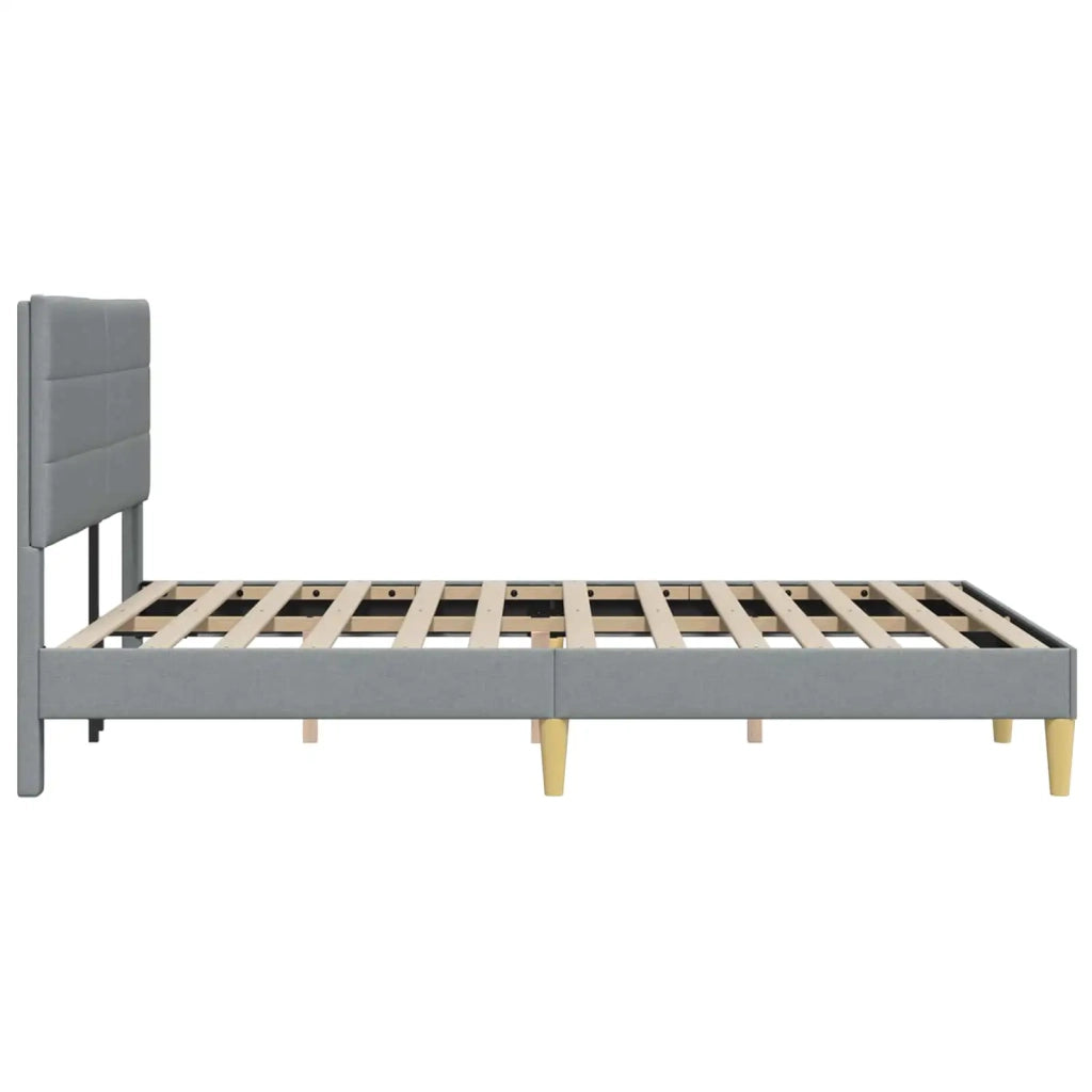 Letto matrimoniale | Letto per adulti | Struttura del letto Grigio Chiaro 160 x 200 cm Tessuto