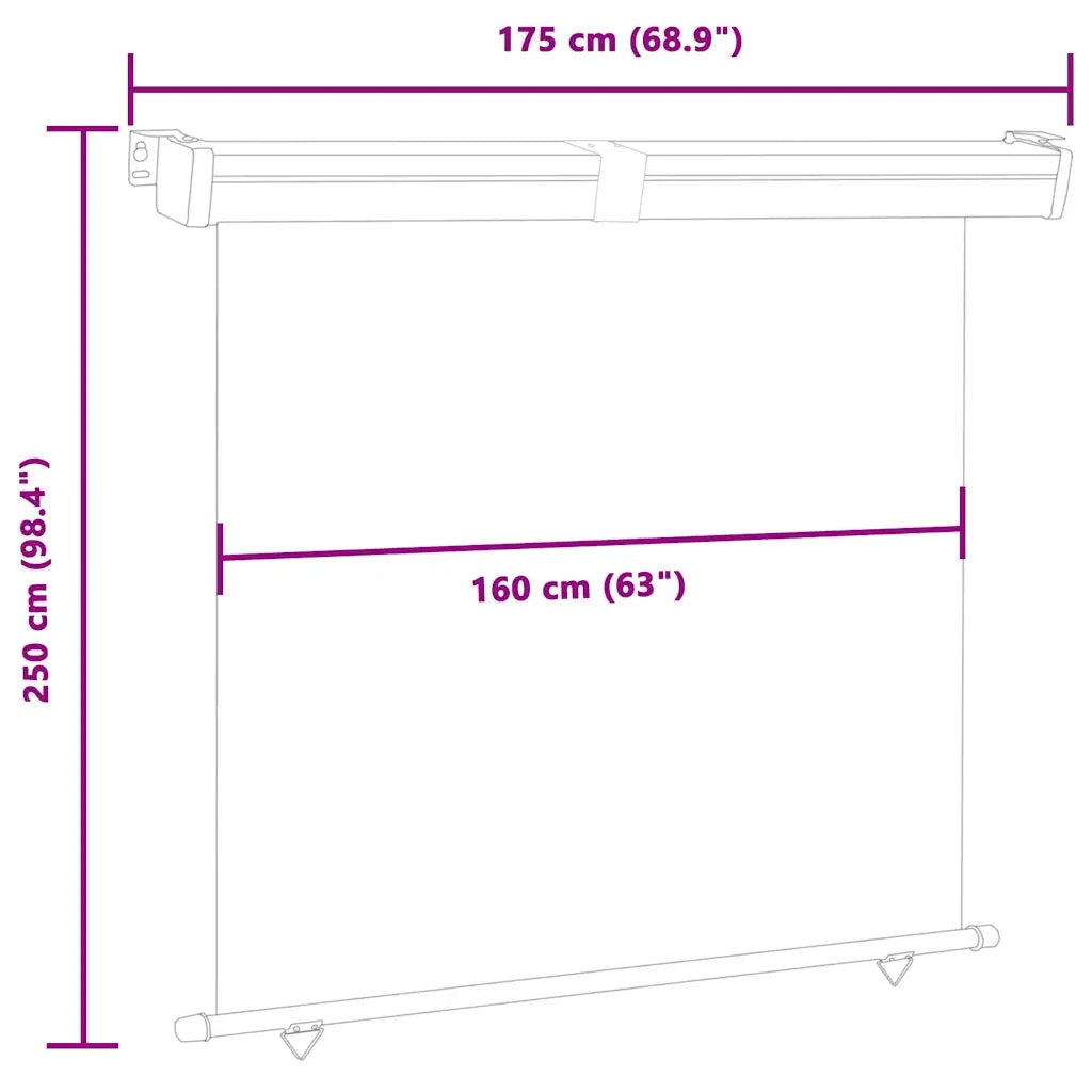 Tendalino Laterale per Balcone 175x250 cm Blu 48438