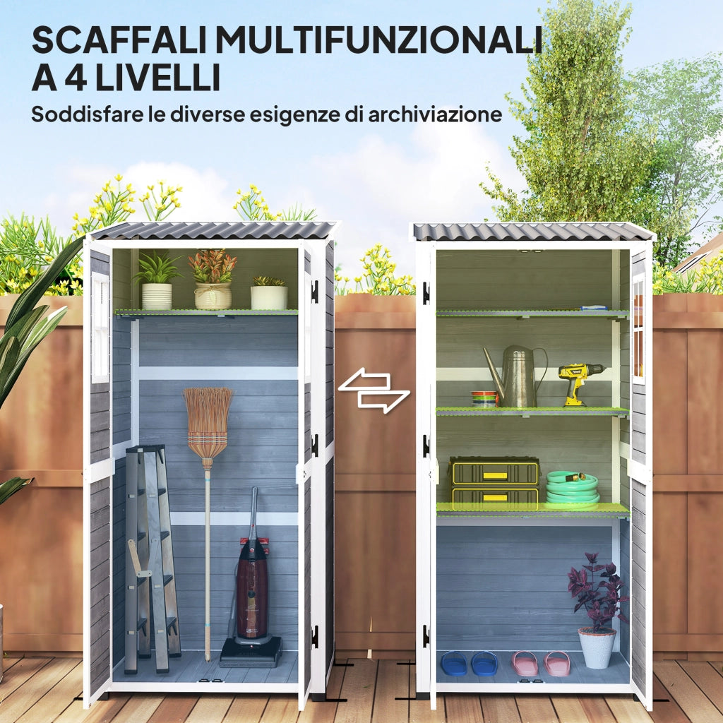 Casetta da Giardino in Legno ¨C Minimal ¨C Grigio