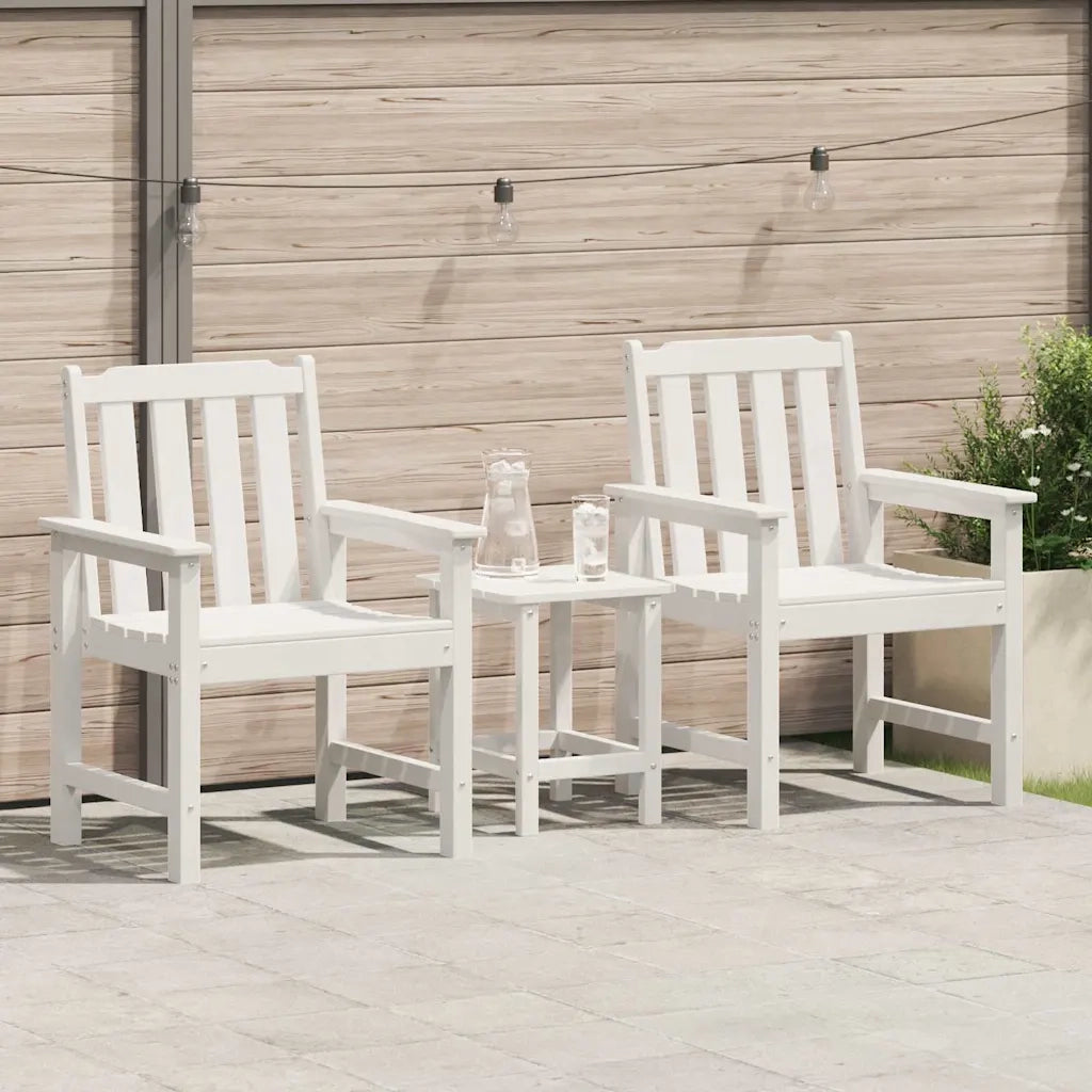 Sedia da pranzo da giardino 2 pcs Bianco 65,5 x 59 x 88 cm HDPE 42006604