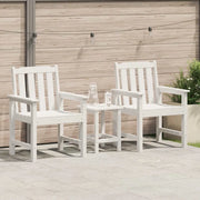 Sedia da pranzo da giardino 2 pcs Bianco 65,5 x 59 x 88 cm HDPE 42006604