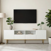 Cassettiera per TV bianca in truciolato lunghezza 165 cm