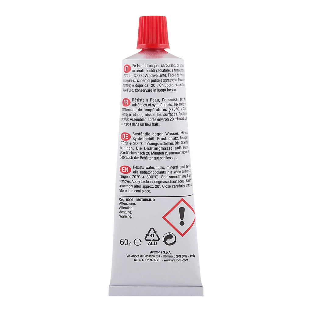 Guarnizione Siliconica Motorsil D 60 Gr Arexons Colore Rosso