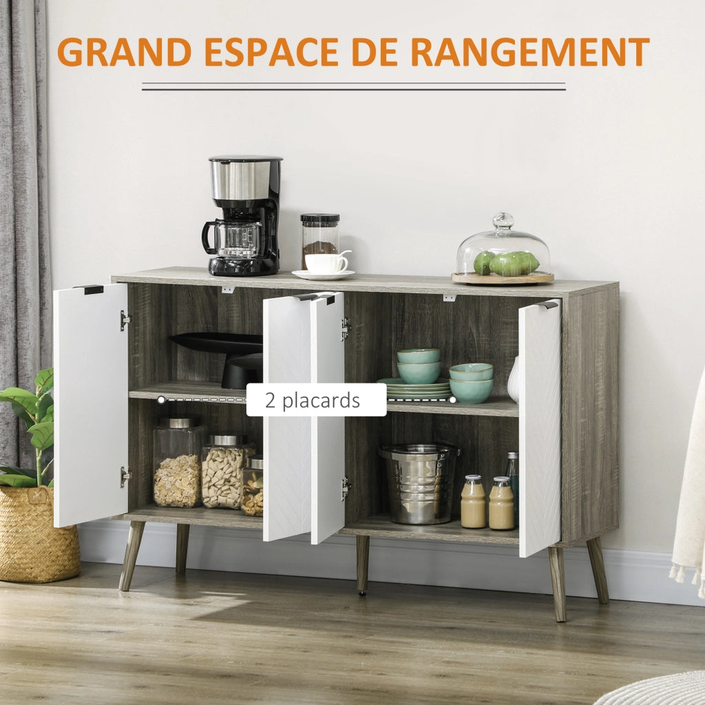 Buffet ¨C Zephmum ¨C Bianco Grigio 120x35x77 cm