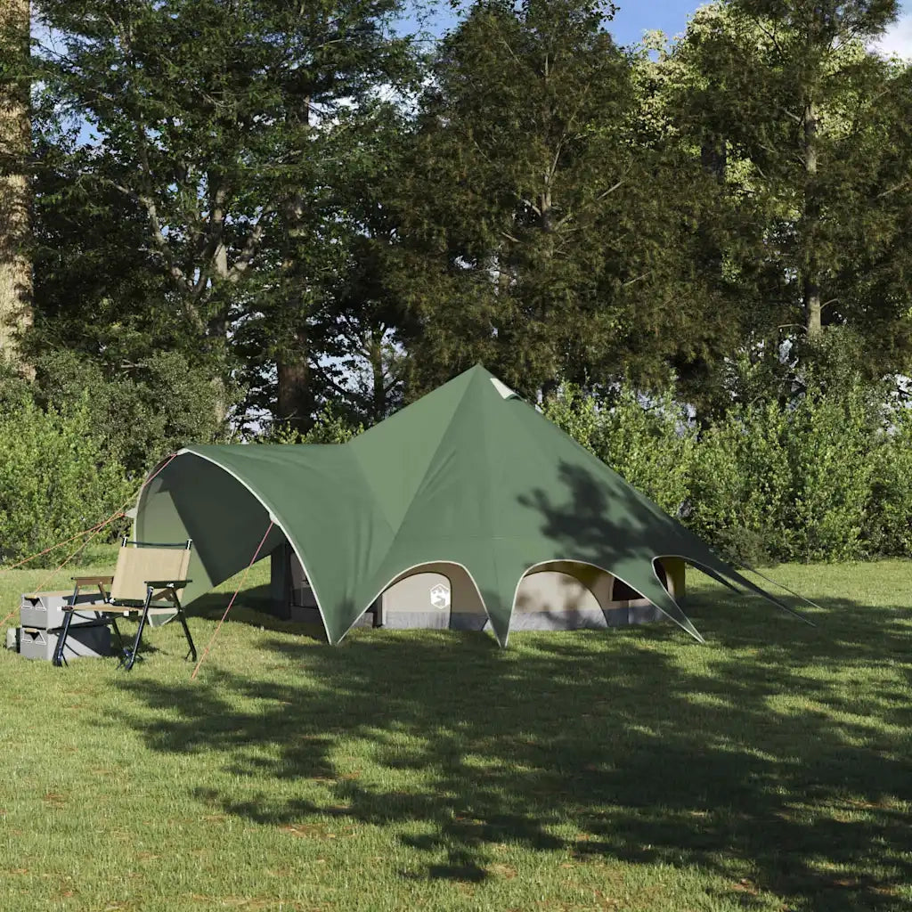 Tenda Teepee per 3 Persone Verde e Grigio 312 x 312 x 197 cm 42004008