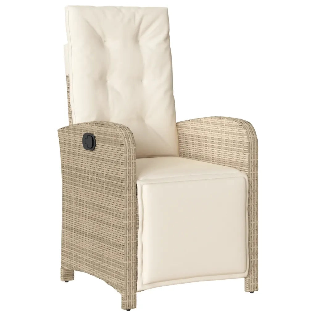 Set da Pranzo da Giardino 5 pz con Cuscini Beige in Polyrattan 3212579
