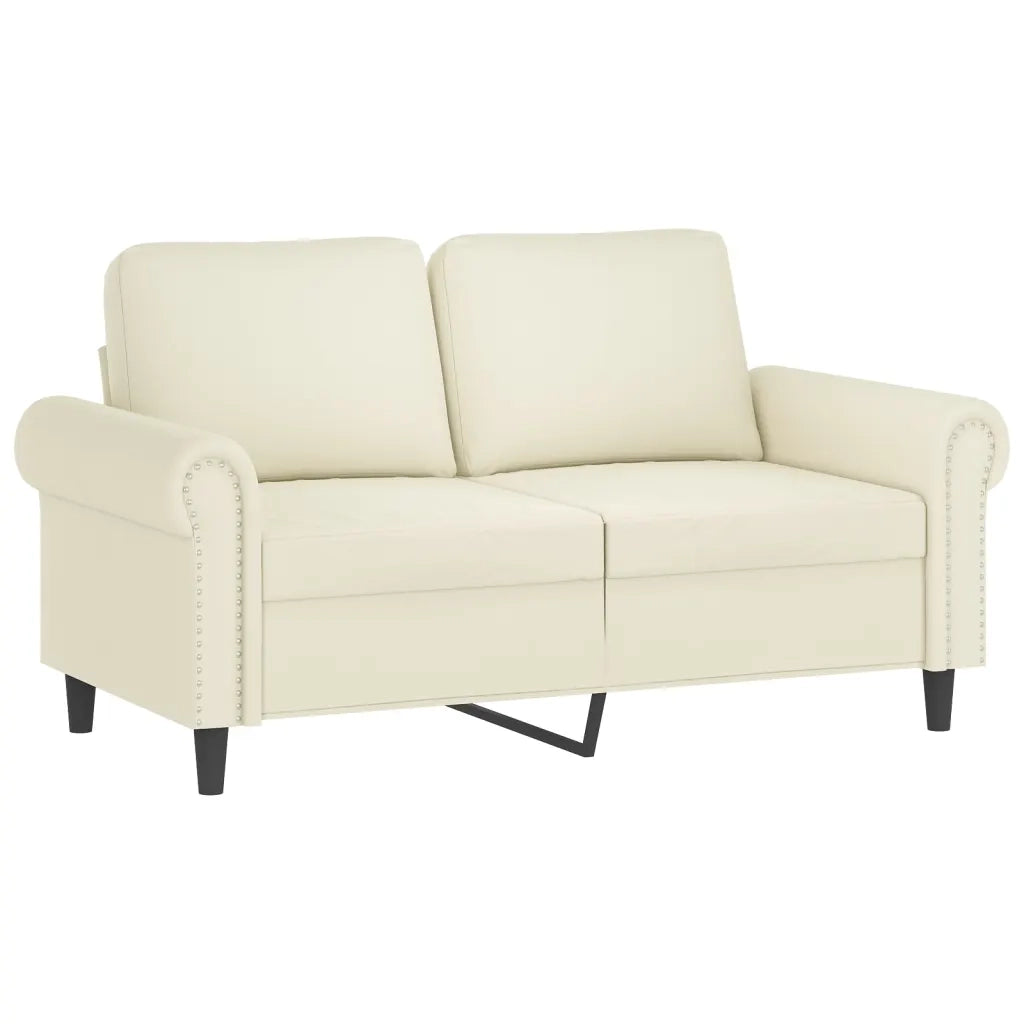 Set di Divani 3 pz con Cuscini Crema in Velluto 3202228