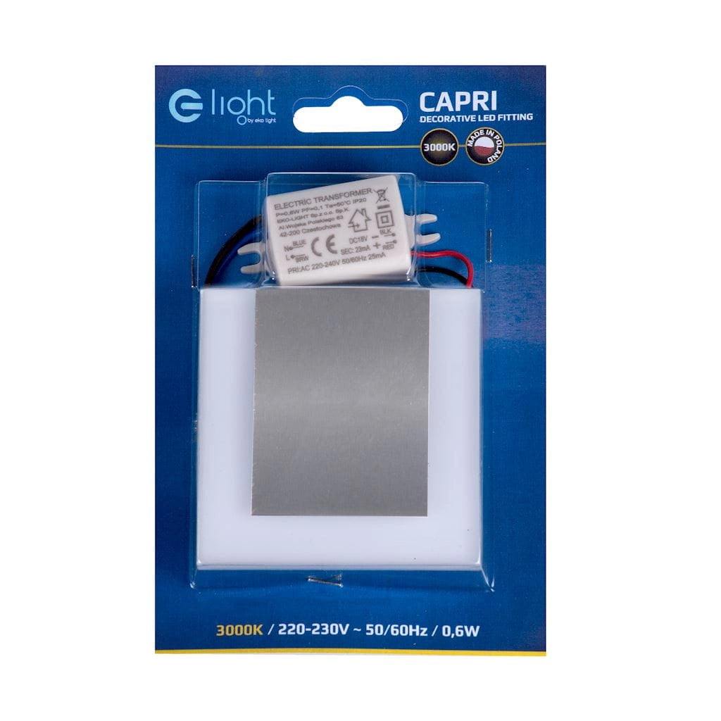 Luce scala LED incasso CAPRI Eko-Light 0,6W 3000K bianco