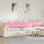 Cuscini da Divano 2 pz-Set di 2 Cuscini per Sofa Rosa 200 x 40 cm Tessuto