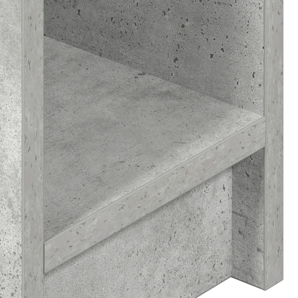 Comodino con Cassetto Grigio Cemento 20x36x60 cm 858701