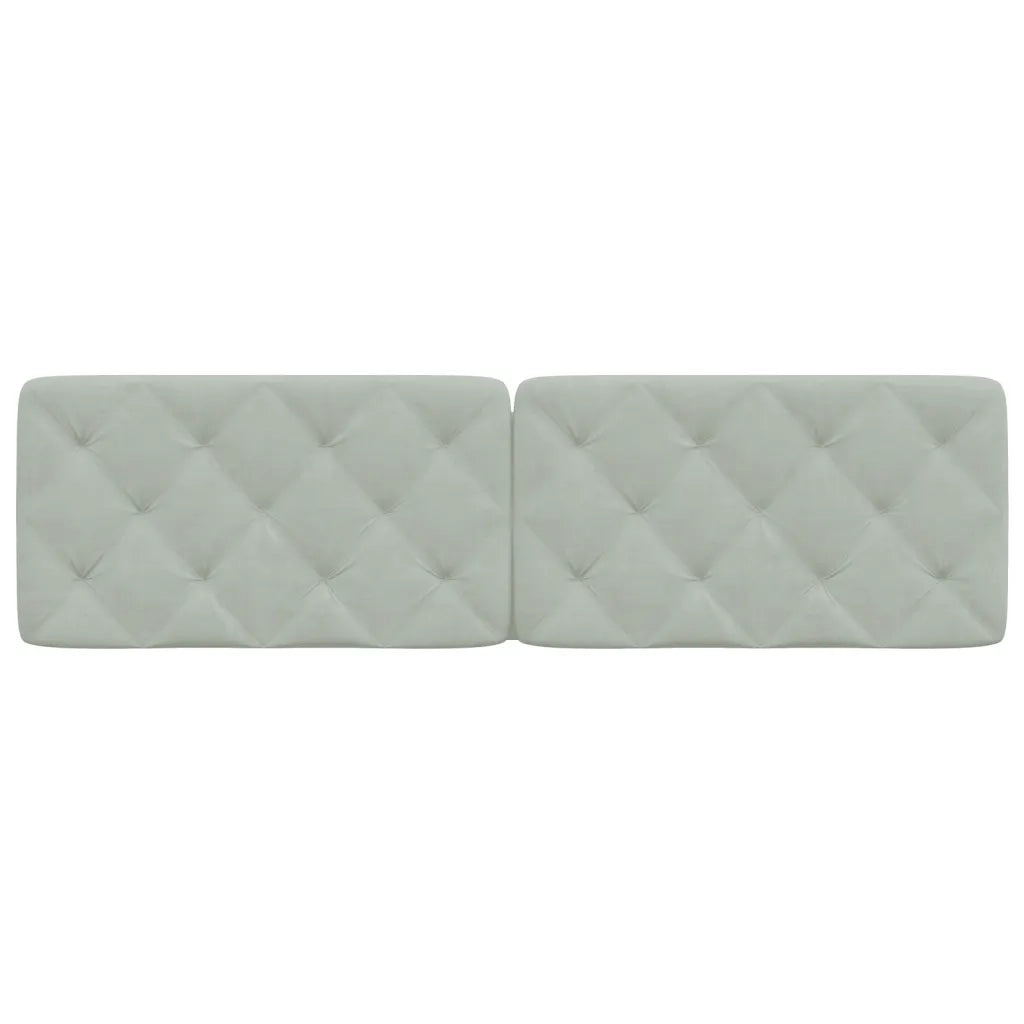 Cuscino Testiera Grigio Chiaro 180 cm in Velluto 374739
