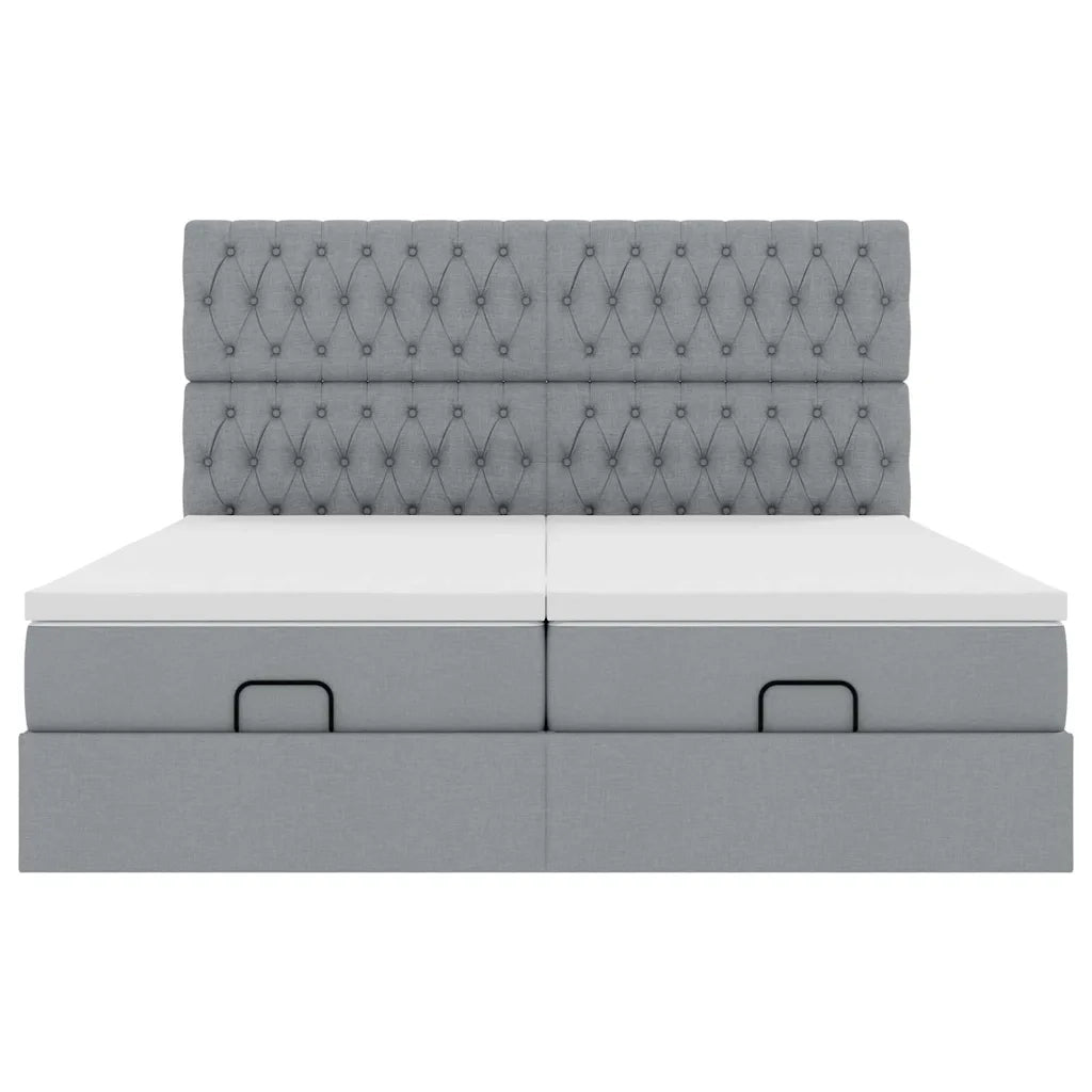 Struttura Letto Pouf con Materassi 160x200 cm in Tessuto 3314555