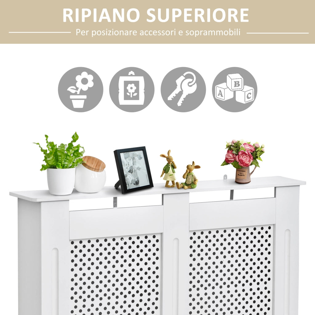 Copritermosifone MDF Bianco ¨C Xylo ¨C 111.5x82x19 cm