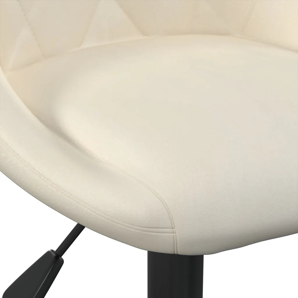 Sedia da Ufficio Crema in Velluto 3088845