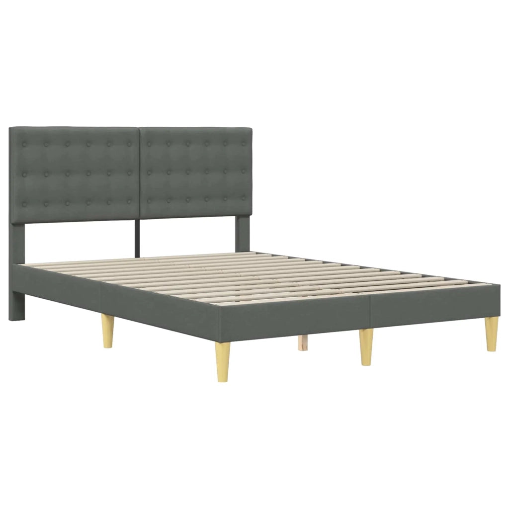 Struttura letto con materasso-Giroletto Grigio scuro 120 x 190 cm Tessuto