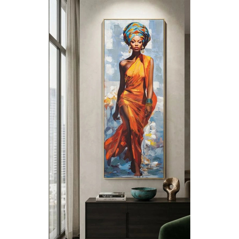 Dipinto Su Tela Con Cornice Daphne -b- cm 52x4,5x152