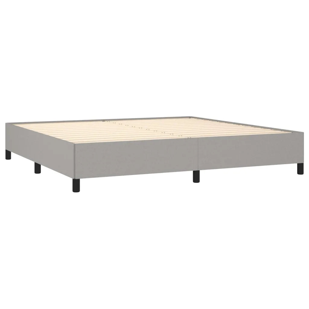 Giroletto senza Materasso Grigio Chiaro 200x200 cm Tessuto 347090