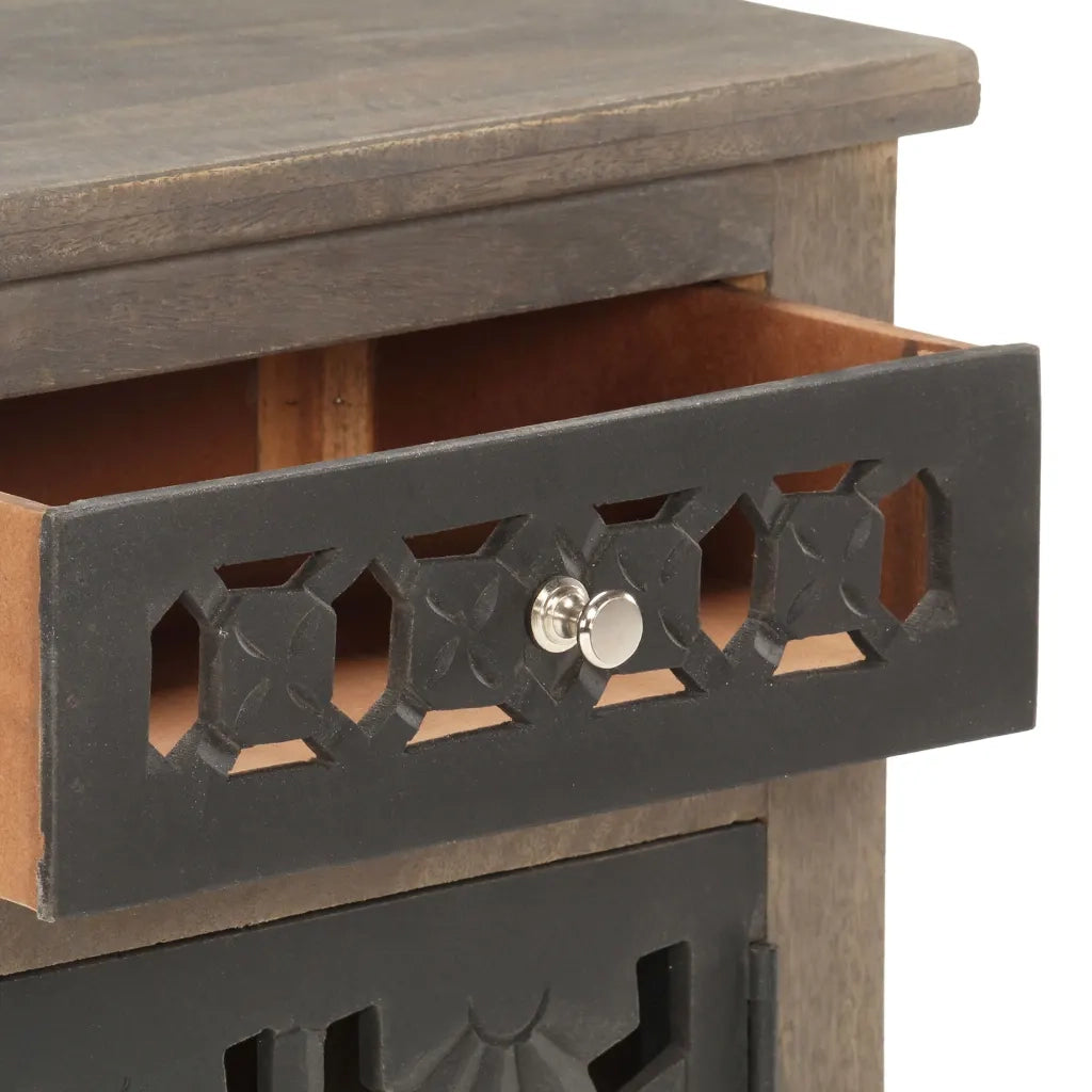 Comodino 40x30x50 cm in Legno Massello di Mango 288101