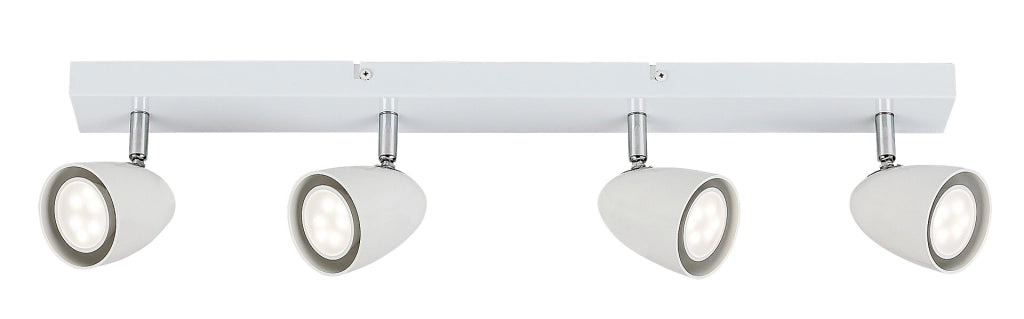 Plafoniera Rabalux Perico bianca 4 faretti GU10 orientabili