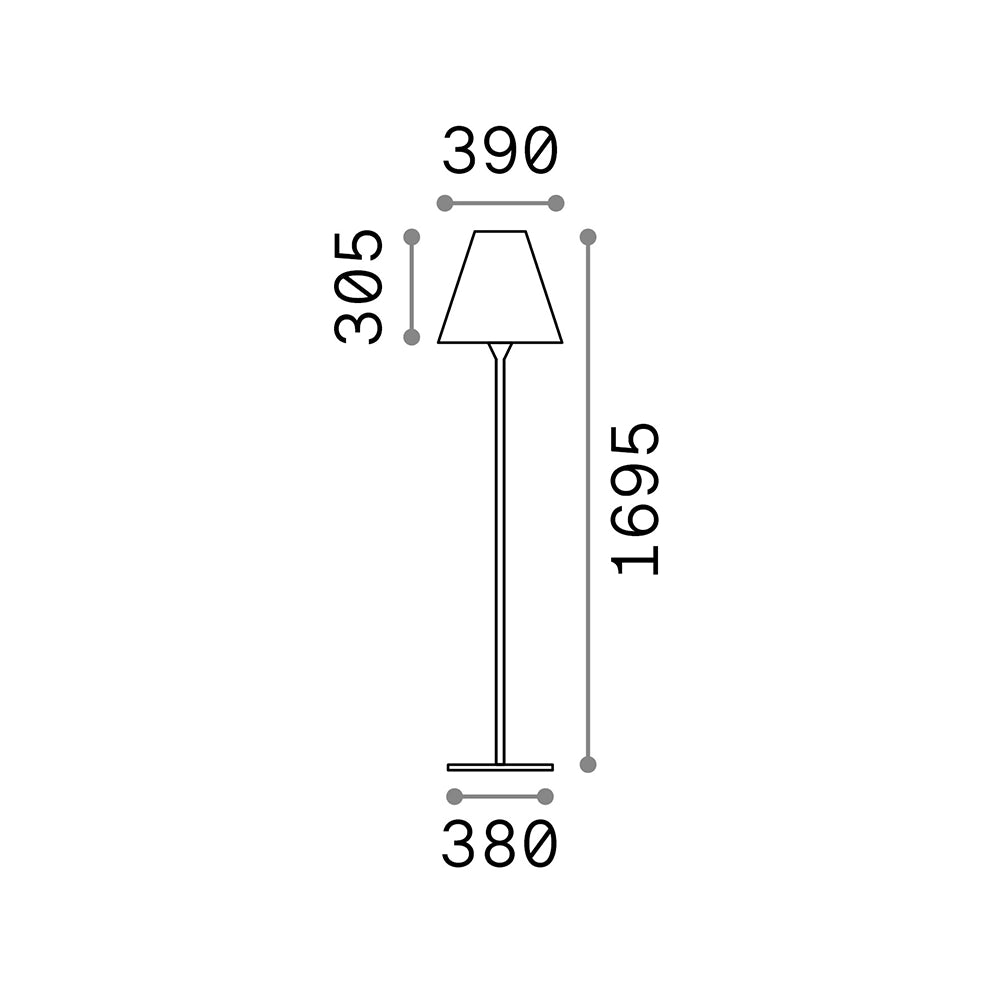 Piantana Moderna Itaca Metallo Bianco 1 Luce E27