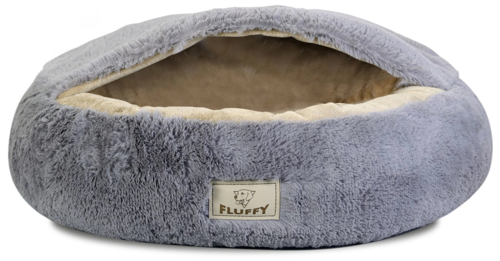 AIO FACTORY Letto per cani FLUFFY 50 cm personalizzabile grigio chiaro impermeabile