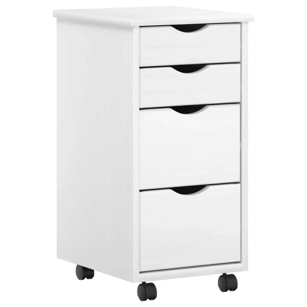 Set scrivania e mobiletto su ruote MOSS 2 pcs Bianco