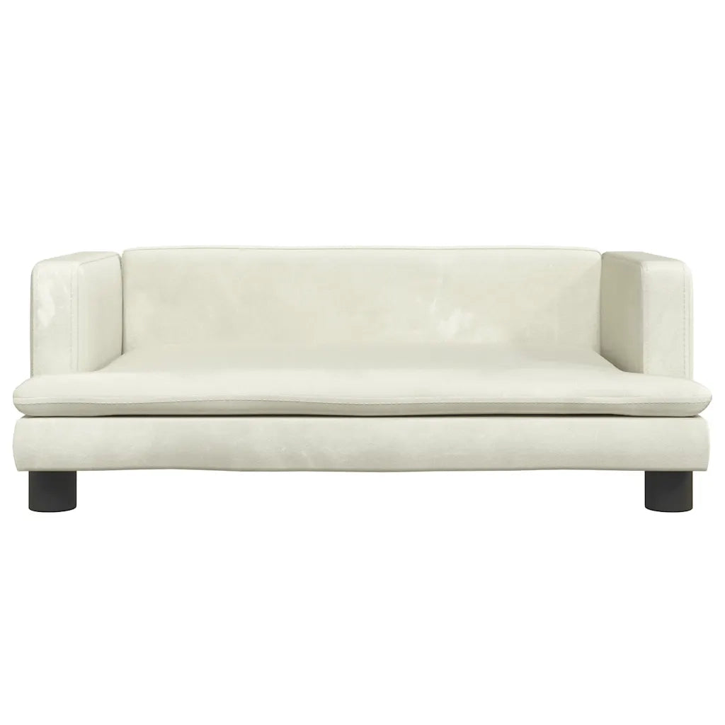 Divano per Bambini-Sofa-Divanetto Crema 80x45x30 cm in Velluto