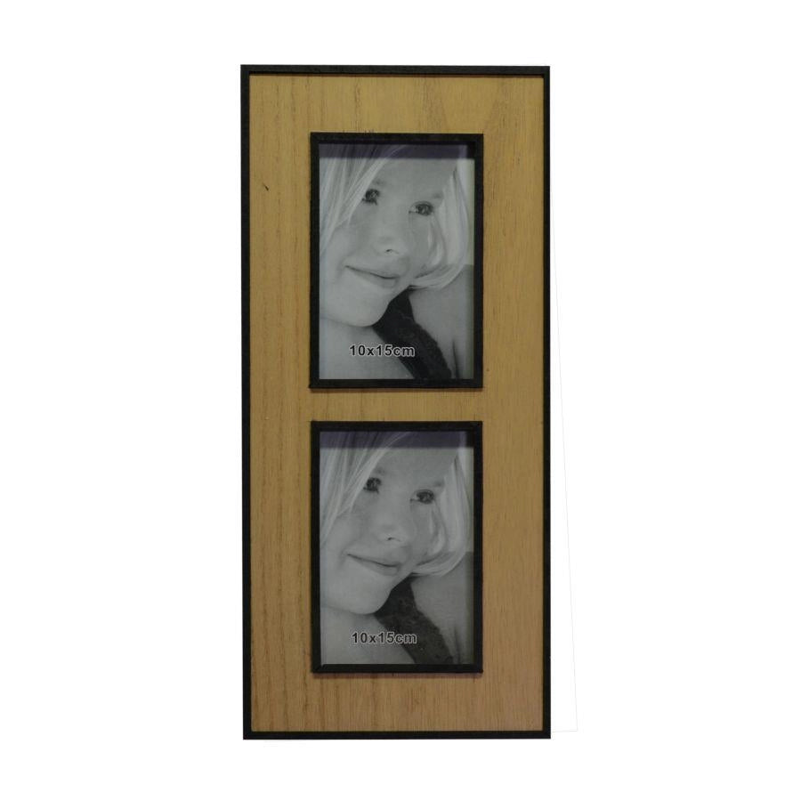 Portafoto muro legno budapest multiplo 2p rettangolare cm40,5x18,5x1,5