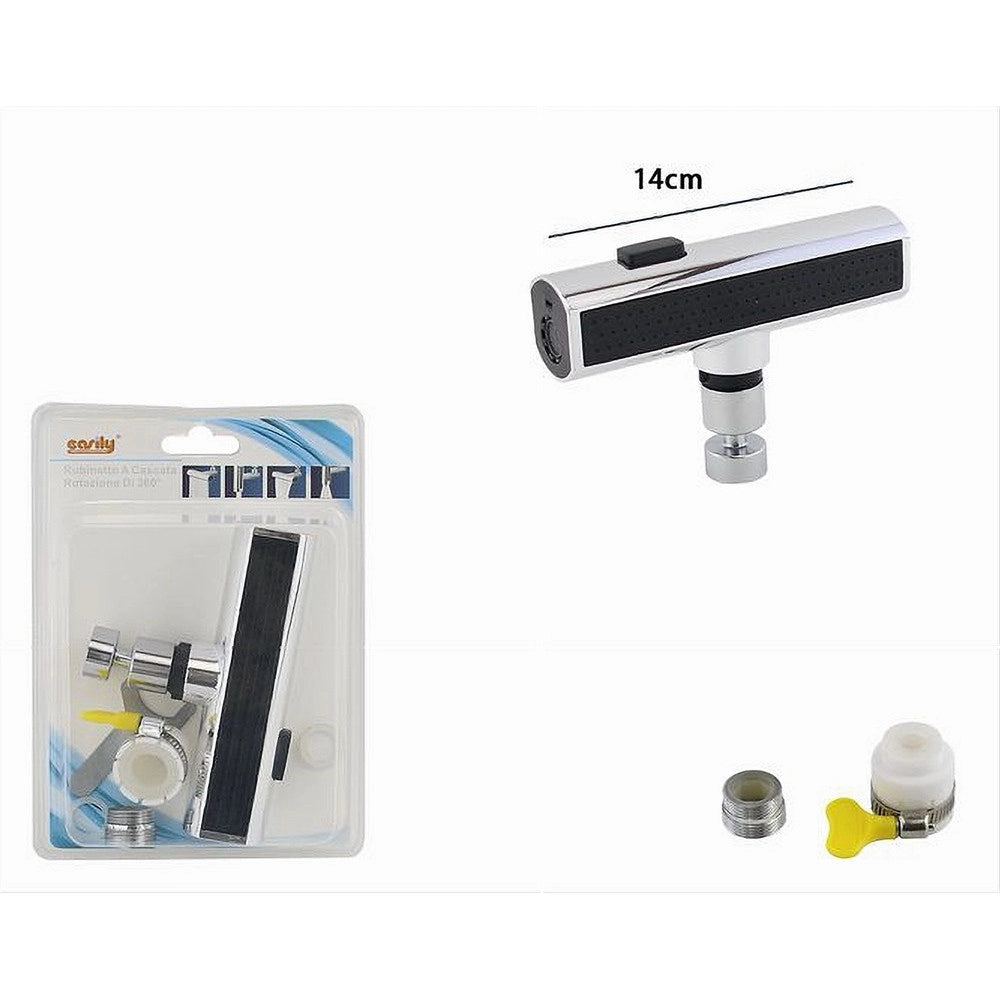 Trade Shop - Aeratore Per Rubinetto A Cascata Girevole Multifunzione Miscelatore Cucina 87522 -