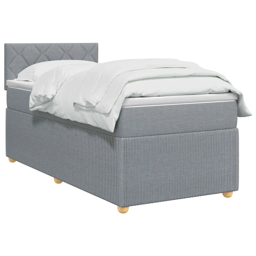 Letto box spring con materasso Grigio Chiaro 80 x 200 cm 3452806