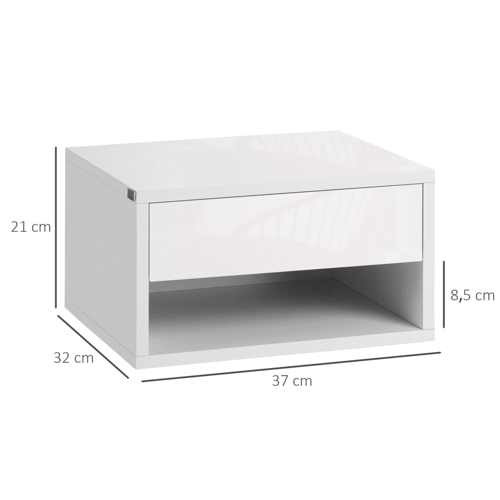 Comodino ¨C zephmum ¨C bianco 37x32x21 cm