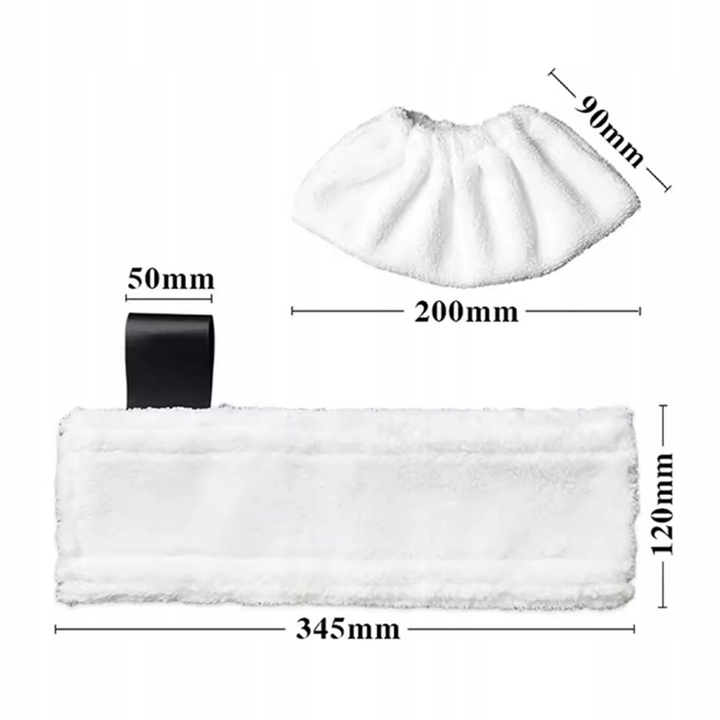 Set Panni in Microfibra per Pulitore a Vapore compatibile con Kärcher SC1–SC5 EasyFix – 3 Panni Pavimento + 3 Coperture