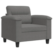 Poltrona | Sedia Relax Grigio Scuro 60 cm in Tessuto Microfibra