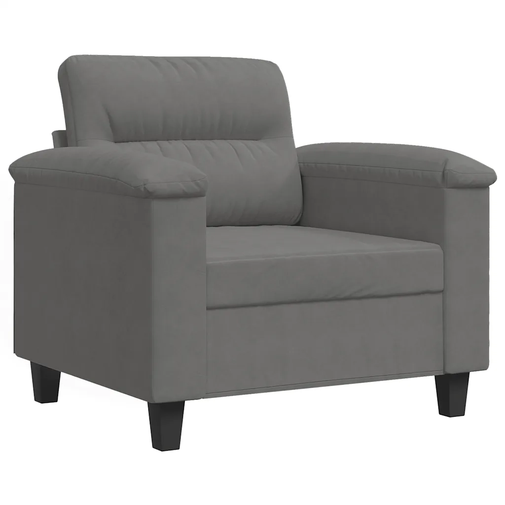 Poltrona | Sedia Relax Grigio Scuro 60 cm in Tessuto Microfibra