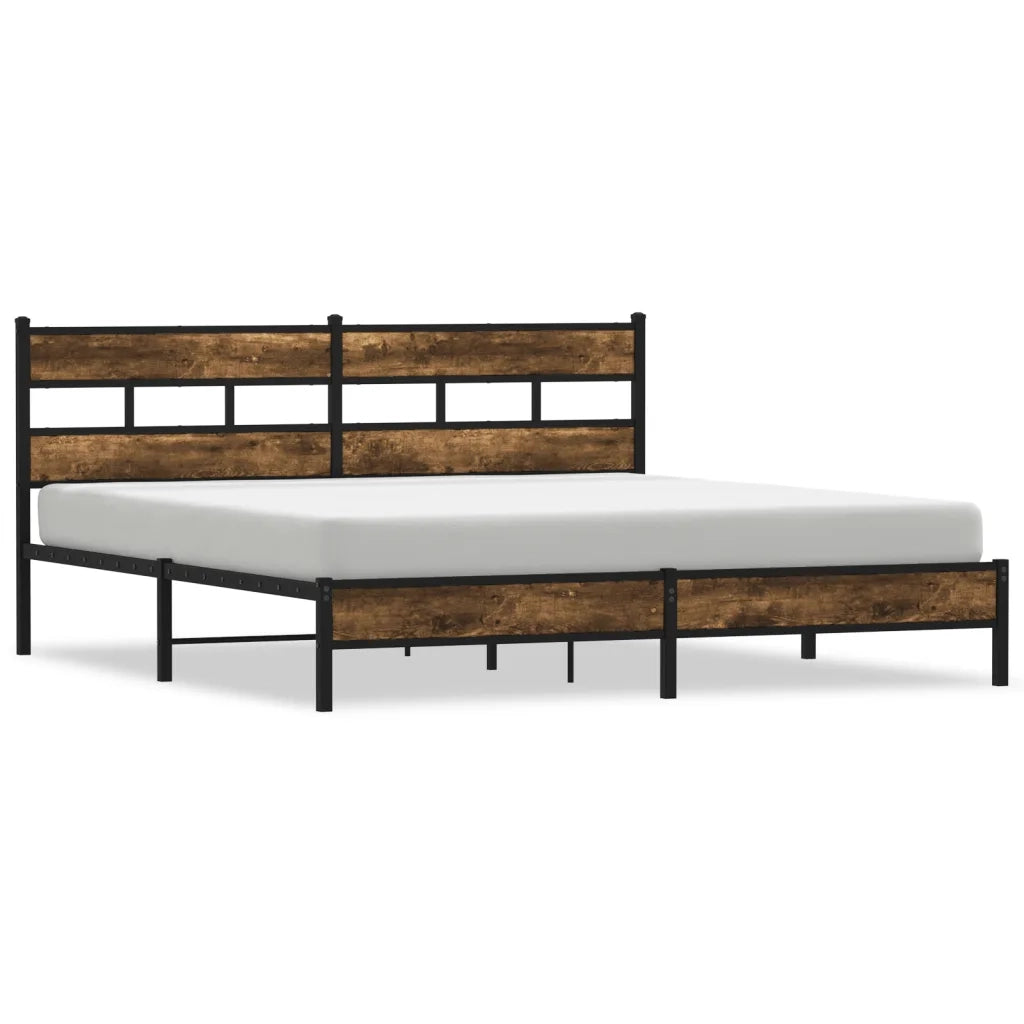 Giroletto senza Materaso in Metallo Rovere Fumo 193x203 cm 3308484