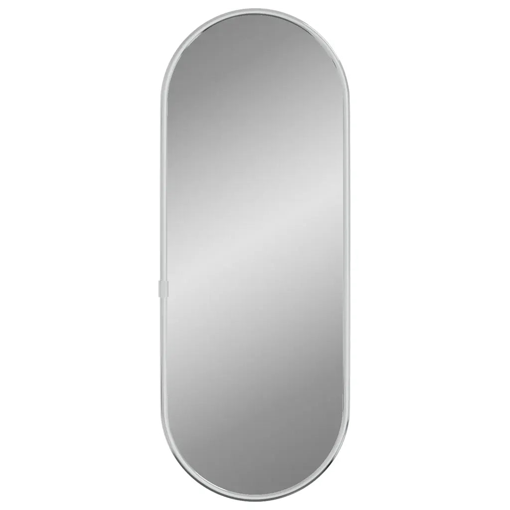 Specchio da Parete Argento 40x15 cm Ovale 348188
