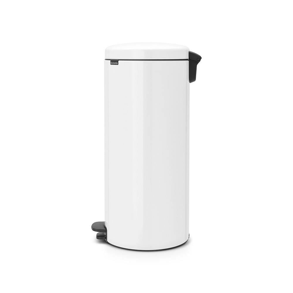 Brabantia 111785 New Icon Pattumiera a Pedale 30 L Chiusura Ammortizzata e Silenziosa Secchio Interno Estraibile Base Antiscivolo colore Bianco