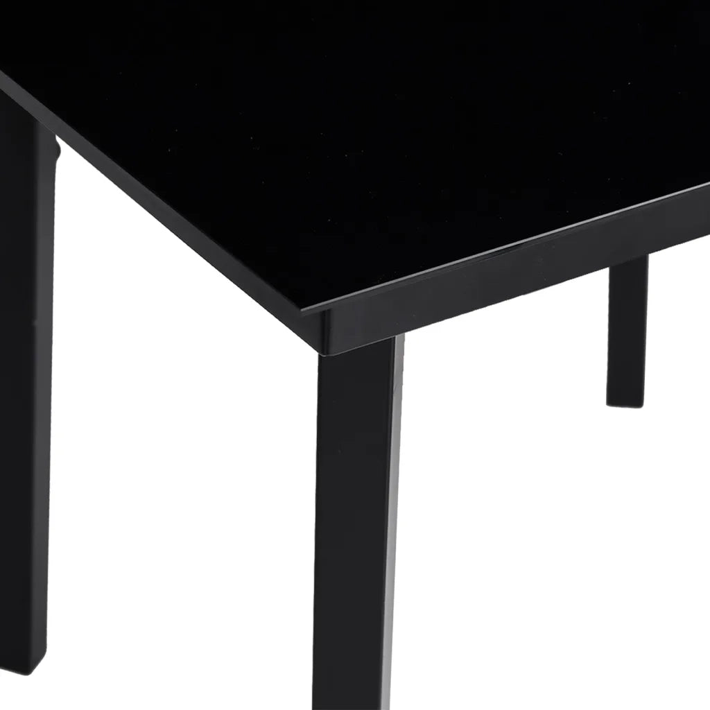 Set da Pranzo da Giardino 7 pz Nero con Cuscini in Polyrattan